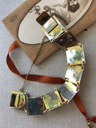 Damascene Square Link Dove Bracelet Jewelry Bloomers and Frocks
